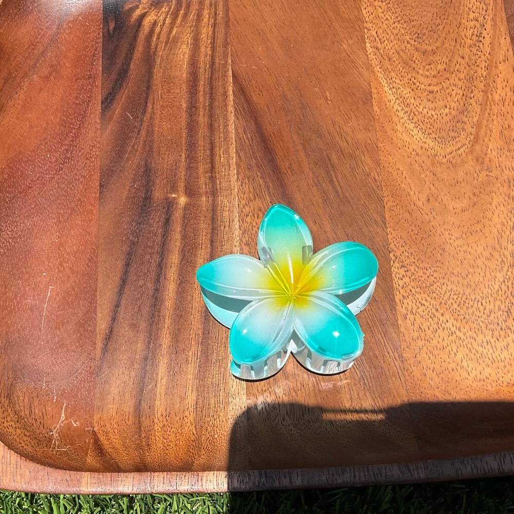 Blue and Yellow Flower Hair Clip